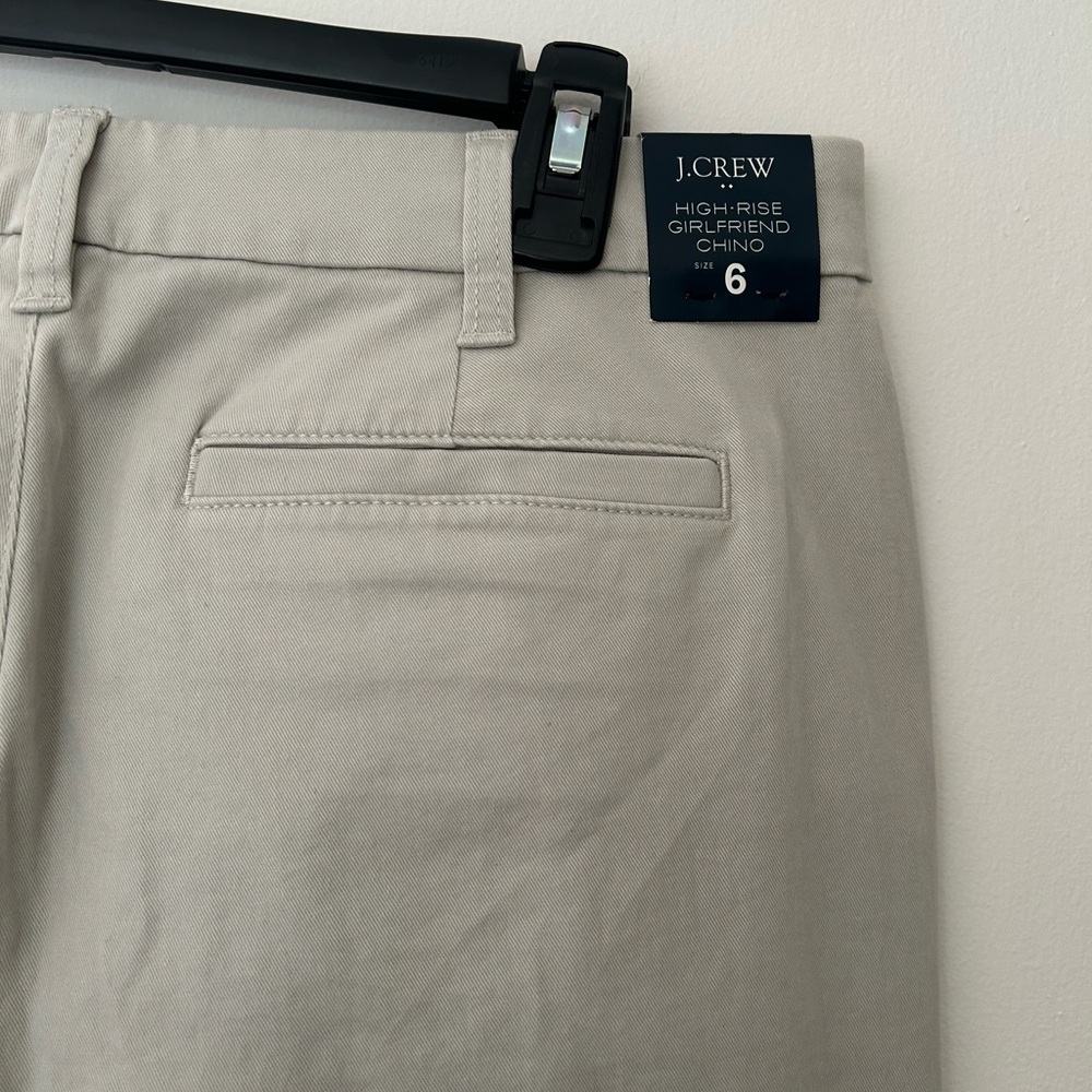 J. Crew Women's  High Rise Girlfriend Straight Leg Khaki - Picture 8 of 15